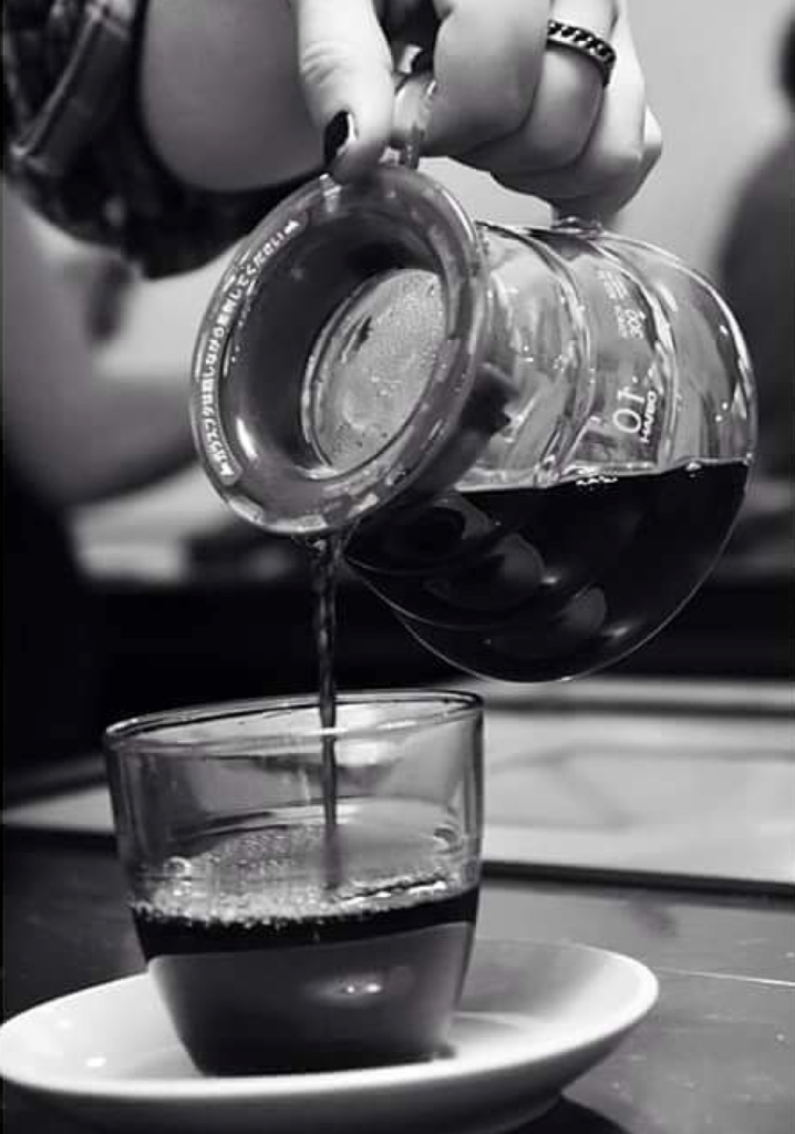 V60 brewed coffee at coffee works project